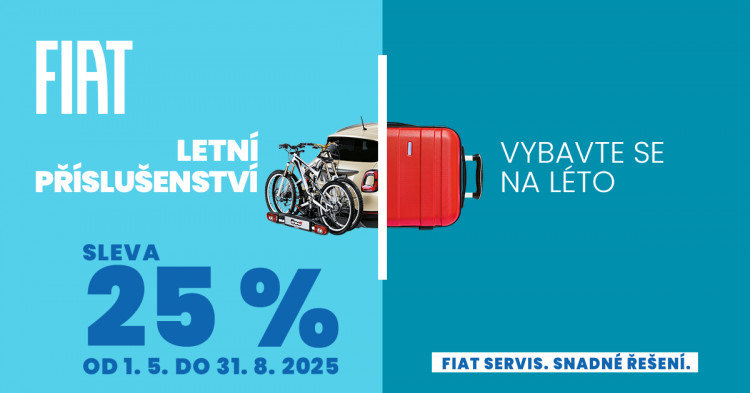 SLEVA 25 % NA LETNÍ PŘÍSLUŠENSTVÍ